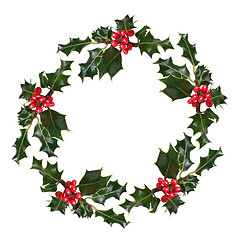 Image showing Holly Wreath