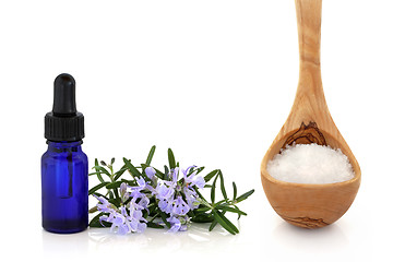 Image showing Rosemary Herb and Sea Salt