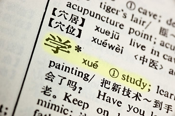 Image showing Study written in Chinese