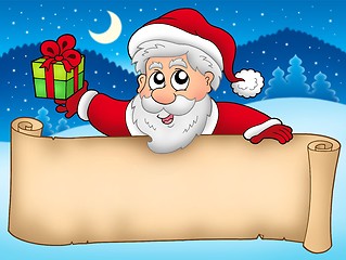 Image showing Banner with cute Santa Claus