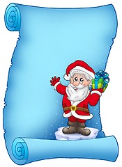 Image showing Blue parchment with Santa Claus 5