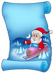 Image showing Blue parchment with Santa Claus 8