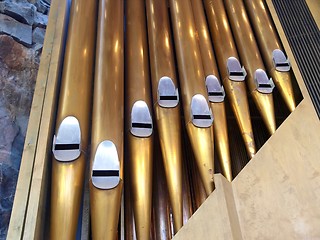 Image showing Church Organ Pipes