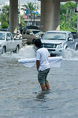 Image showing Monsoon rain in Bangkok, Thailand