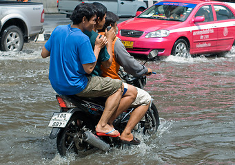 Image showing Monsoon rain in Bangkok, Thailand