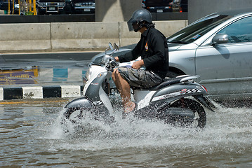 Image showing Monsoon rain in Bangkok, Thailand