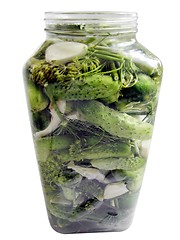 Image showing pickled cucumbers