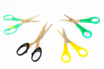 Image showing Office tools. Scissors isolated on white.