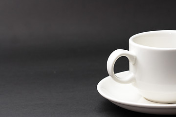 Image showing A white cup of coffee