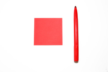 Image showing The concept of creativity. Red sticker isolated on white