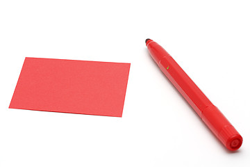 Image showing The concept of creativity. Red sticker isolated on white