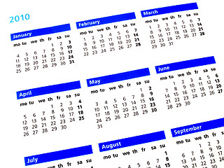 Image showing calendary