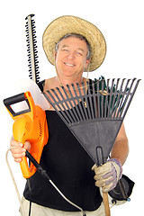 Image showing Happy Middle Aged Gardener