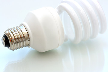 Image showing Fluerescent lamp bulb on isolated background