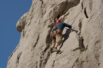 Image showing Rock climber