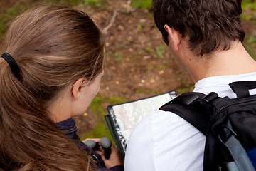 Image showing Orienteering Couple