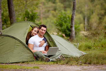 Image showing Computer Outdoor Tent