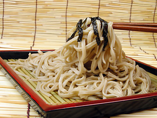 Image showing Soba and chopsticks