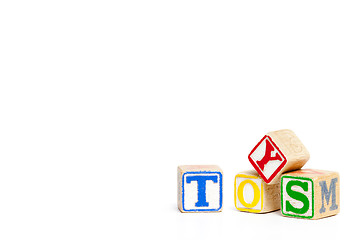 Image showing Wood Toy blocks