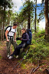 Image showing Camping Couple