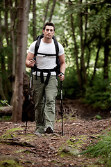 Image showing Male Backpacker