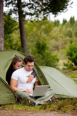 Image showing Computer Outdoor Tent