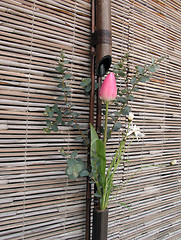 Image showing Japanese spring flower arrangement