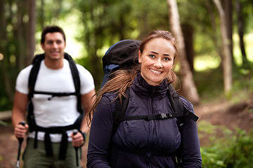 Image showing Female Camping Portrait