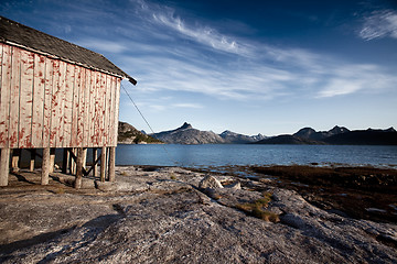 Image showing Norway Coast Boat House