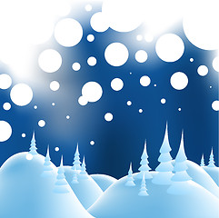 Image showing Winter christmas landscape