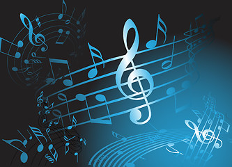Image showing Blue music theme