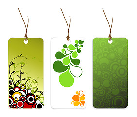 Image showing Set of various paper tags