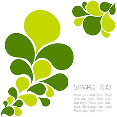 Image showing Abstract floral green background