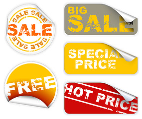Image showing Set of sale labels