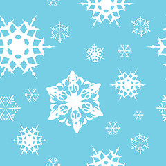 Image showing Winter - blue christmas seamless pattern