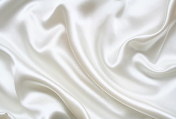 Image showing Smooth elegant white silk as background