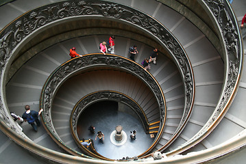 Image showing Italy. Rome. Vatican. A double spiral staircase. 