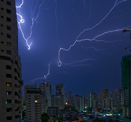 Image showing lightning strikes in bangkok