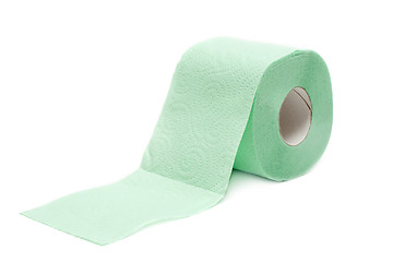 Image showing Roll green toilet paper