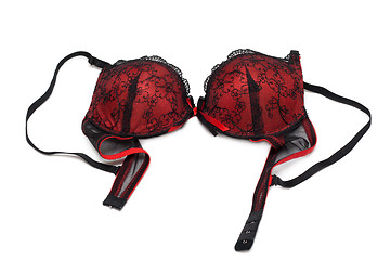 Image showing Feminine red bra
