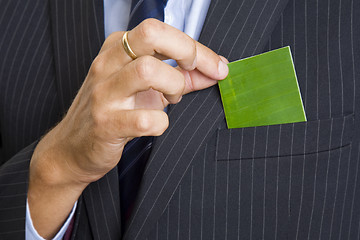 Image showing Green Business Card