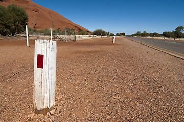 Image showing Uluru, Ayers Rock, Northern Territory, Australia, August 2009