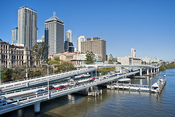 Image showing Brisbane Skyline from the Bridge, Australia, August 2009