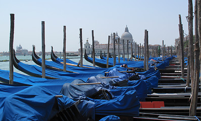 Image showing Gondolas in Grand Canal in Venice, Italy 