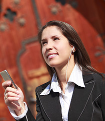 Image showing Listening to music