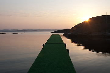 Image showing Divingboard in the sunset