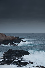 Image showing Boat in dark waters