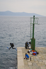 Image showing Scuba divers Croatia