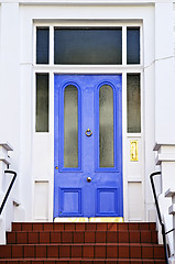 Image showing Blue door in London