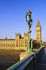 Image showing Palace of Westminster from bridge